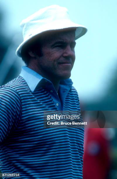 Jim Colbert of the United States looks on during the Manufacturers Hanover Westchester Classic circa June, 1982 at the Westchester Country Club in...