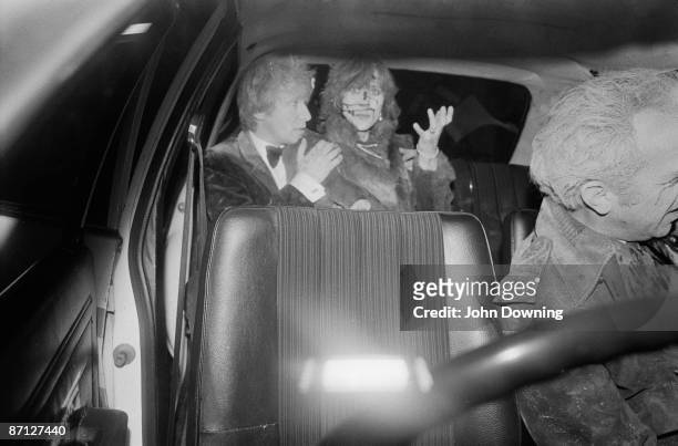 Injured guests leave the Grand Hotel in Brighton, after a bomb attack by the IRA, 12th October 1984. British Prime Minister Margaret Thatcher and...