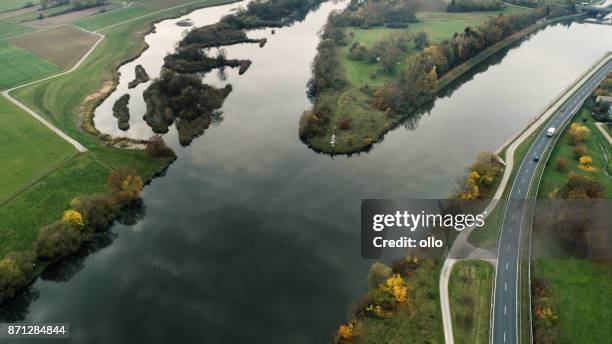 river main, riverbanks and bifurcation - fork in river stock pictures, royalty-free photos & images