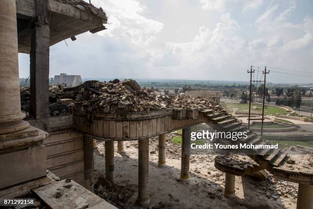 March 17: A view of Mosul City from the ruins of former dictator Saddam Hussein's Palace on March 17,2017 in Mosul, Iraq.