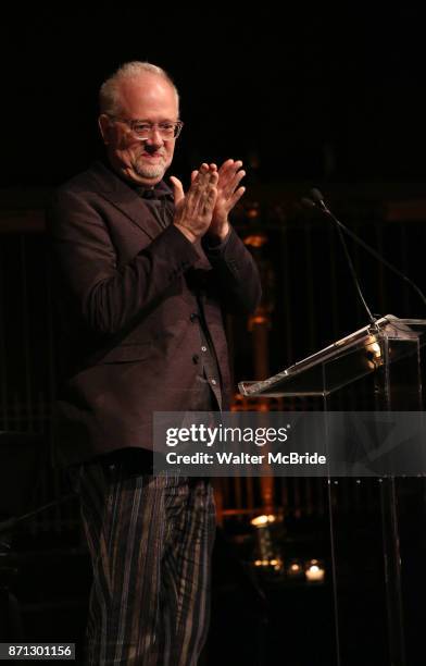 Doug Wright on stage at the 2017 Dramatists Guild Foundation Gala presentation at Gotham Hall on November 6, 2017 in New York City.