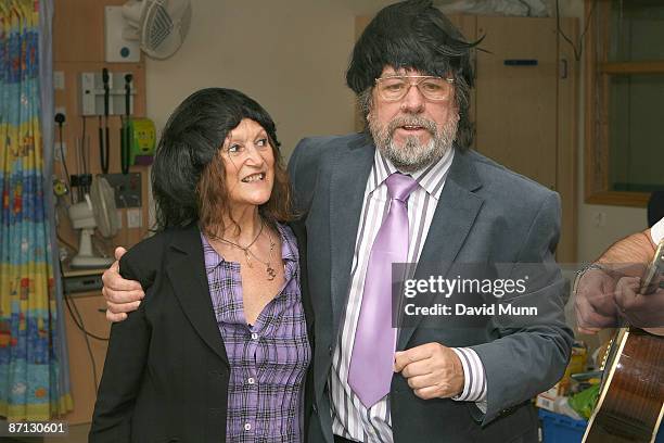 Ricky Tomlinson and Julia Baird, John Lennon's sister launch Beatles Day 2009 at Alder Hey Children's Hospital on May 12, 2009 in Liverpool, England.