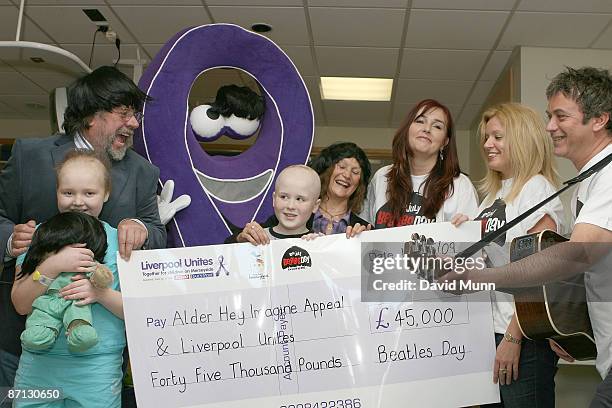 Actor Ricky Tomlinson and Julia Baird, John Lennon's sister launch Beatles Day 2009 at Alder Hey Children's Hospital on May 12, 2009 in Liverpool,...