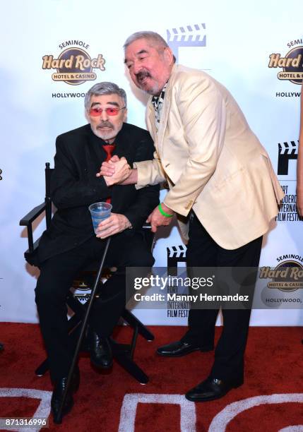 Burt Reynolds and Graham Greene at the 32nd Fort Lauderdale International Film Festival Opening Night at Hard Rock Live on November 3, 2017 in...