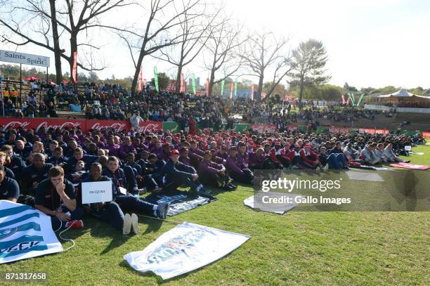 Players during the opening ceremony on day 1 of the 2017 U/18 Coca-Cola Craven Week at St Stithians College on July 17, 2017 in Johannesburg, South...
