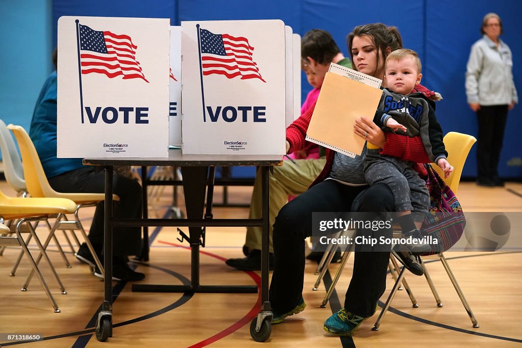 Republican Gubernatorial Candidate In Virginia Ed Gillespie Casts His Vote