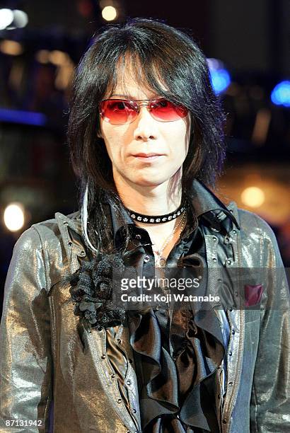 Musician Heath of X Japan attends the "Star Trek" Japan Premiere at Shinjuku Milano One on May 12, 2009 in Tokyo, Japan. The film will open on May...