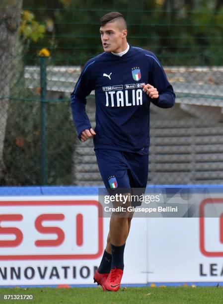 Andrea Favilli of Italy U21 in action during Italy U21 Training Session at Pescara on November 7, 2017 in Pescara, Italy.