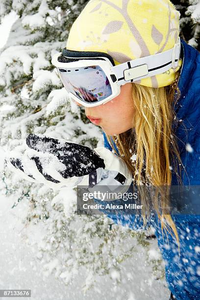 active winter sports - big sky ski resort stock pictures, royalty-free photos & images