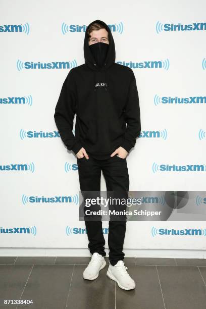 And record producer Alan Walker visits SiriusXM Studios on November 7, 2017 in New York City.