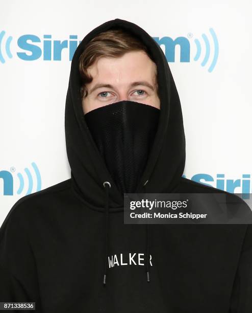 And record producer Alan Walker visits SiriusXM Studios on November 7, 2017 in New York City.