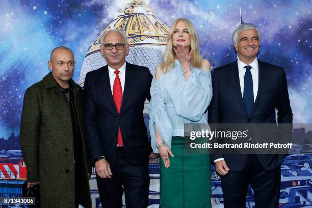 Artistic Director of 'Printemps', CEO of 'Printemps - LSA' Paolo De Cesare, actress Nicole Kidman and Deputy Chief Executive Officer of LVMH, Antonio...