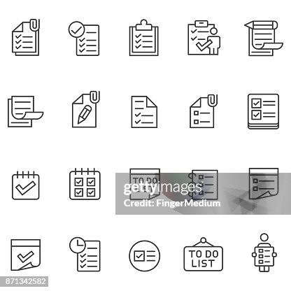 To do list icon set To do list icon set
