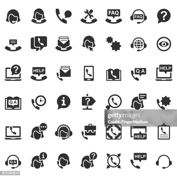 stockillustraties, clipart, cartoons en iconen met ondersteuning van pictogrammen - it support icon