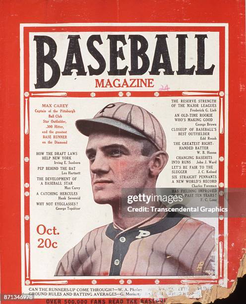 Baseball Magazine features a photograph of Max Carey , of the Pittsburgh Pirates, October 1924.