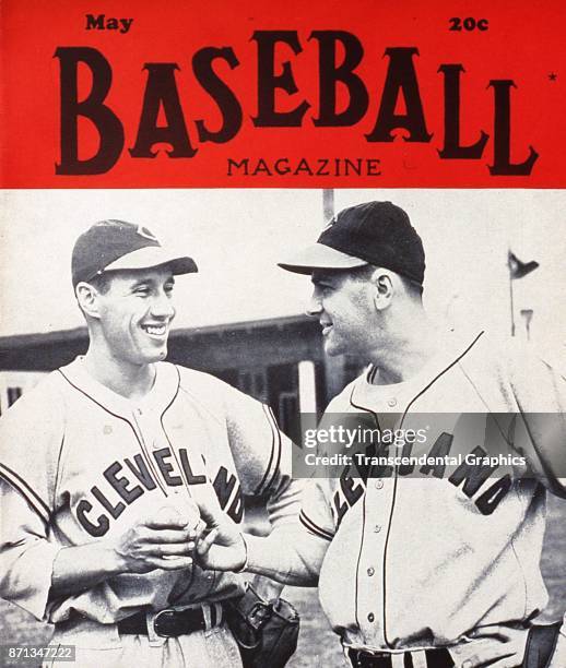 Baseball Magazine features a photograph of Cleveland Indians' Lou Boudreau and Bob Feller , May 1946.