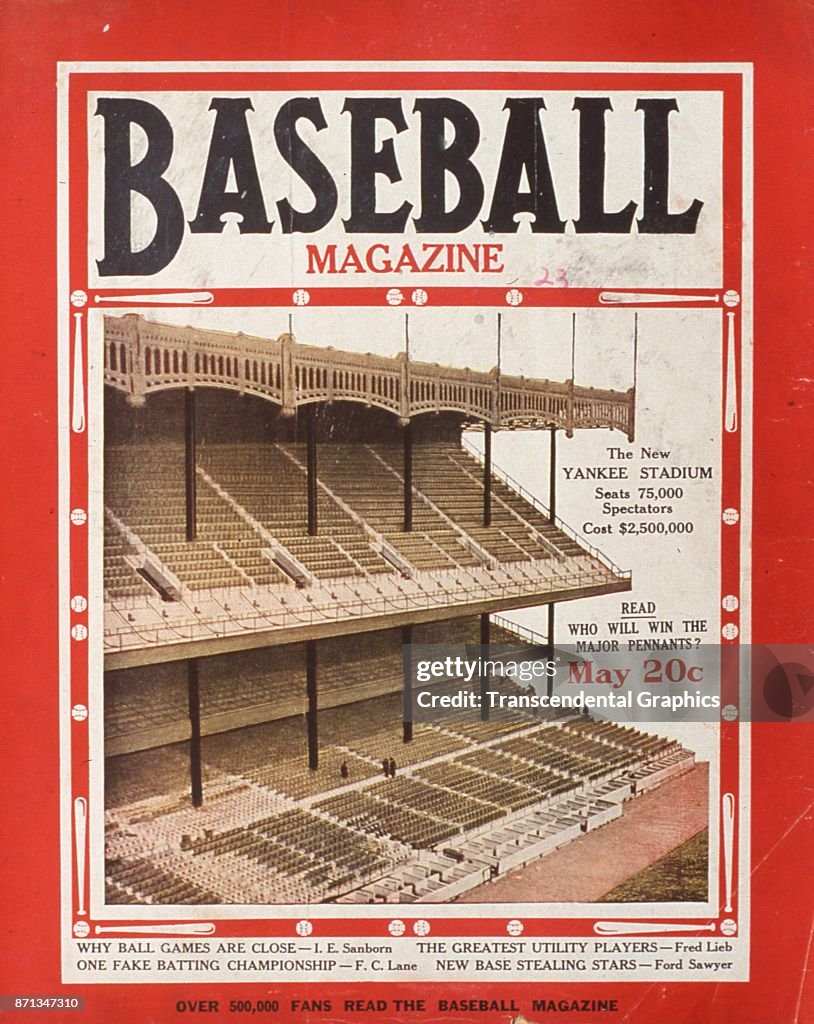 Baseball Magazine Cover With Yankee Stadium