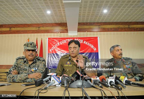 Tallah Rasheed 2 Inspector General of Police Muneer Khan addresses during a joint ...