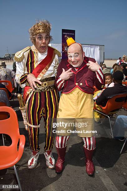 Kooza Performers at the Cirque Du Soleil Exclusive Preview at the Santa Monica Pier on May 12, 2009 in Santa Monica, California.