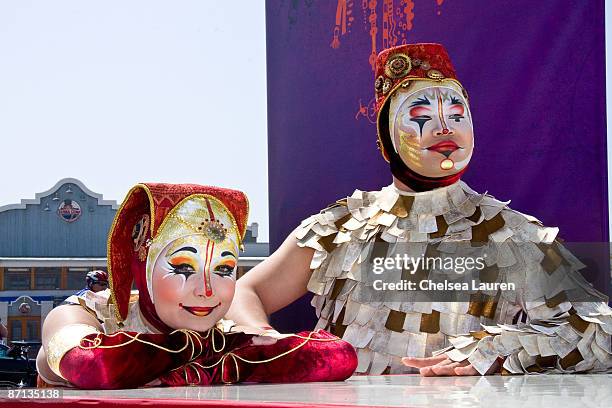 Kooza Performers at the Cirque Du Soleil Exclusive Preview at the Santa Monica Pier on May 12, 2009 in Santa Monica, California.