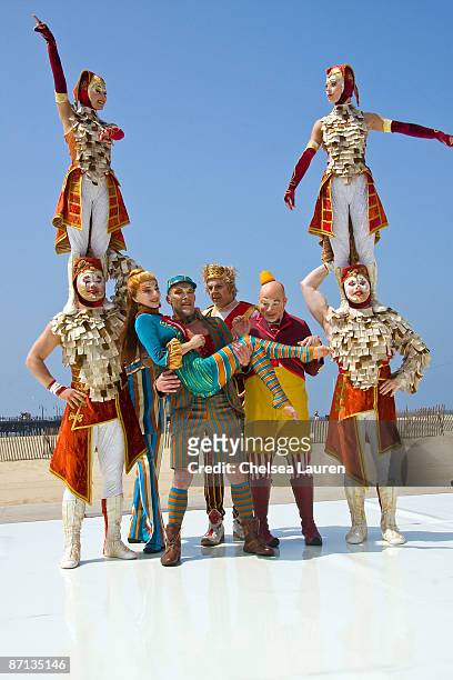 Kooza Performers at the Cirque Du Soleil Exclusive Preview at the Santa Monica Pier on May 12, 2009 in Santa Monica, California.