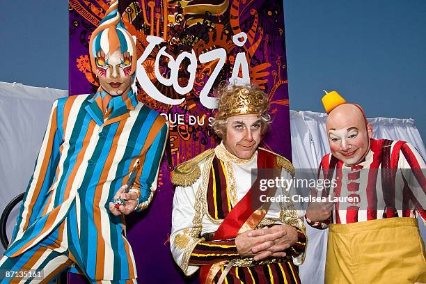 Kooza Performers at the Cirque Du Soleil Exclusive Preview at the Santa Monica Pier on May 12, 2009 in Santa Monica, California.