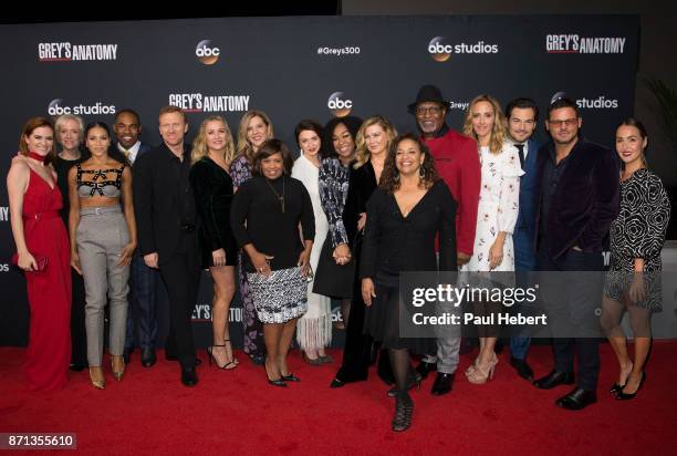 The Cast and Executive Producers of Walt Disney Television via Getty Images's "Grey's Anatomy" celebrate the 300th episode at Tao Los Angeles on...