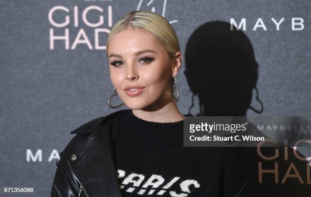 Betsy Blue English attends the Gigi Hadid X Maybelline party held at "Hotel Gigi" on November 7, 2017 in London, England.