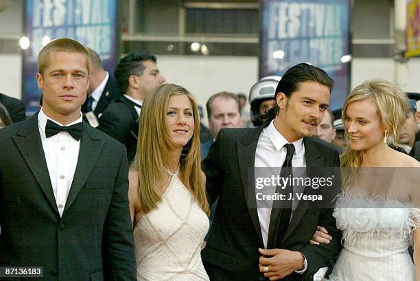 Brad Pitt, Jennifer Aniston, Orlando Bloom and Diane Kruger