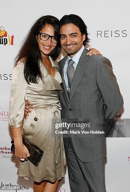 Socialite Emma Snowden Jones and Victor Medina-San Andres attends the A Night with the Stars Fundraiser at Hudson Terrace on May 12, 2009 in New York...