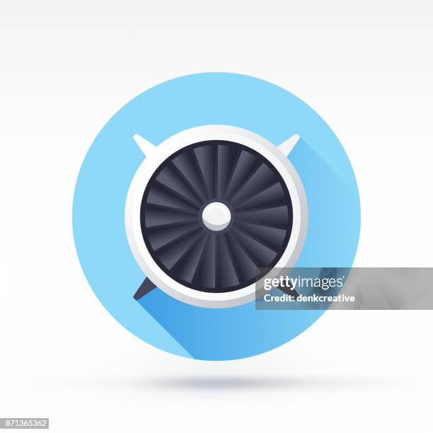 jet engine icon - turbine stock illustrations