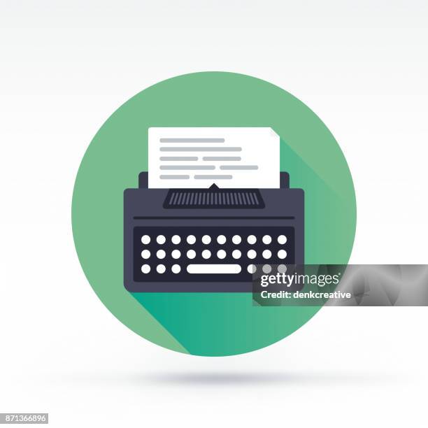 typewriter icon - typewriter font stock illustrations