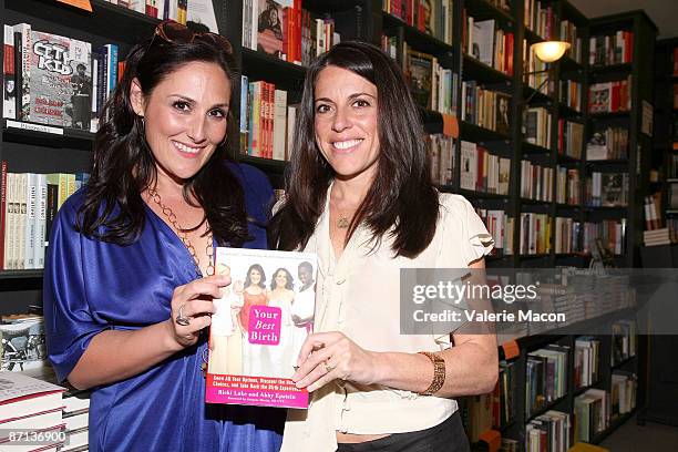 Actress Ricki Lake and Abby Epstein attend the book signing for their book "Your Best Birth" at Book Soup on May 12, 2009 in West Hollywood,...