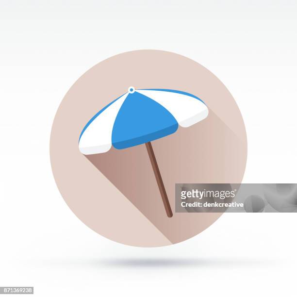 ilustraciones, imágenes clip art, dibujos animados e iconos de stock de sombrilla icono de - parasol