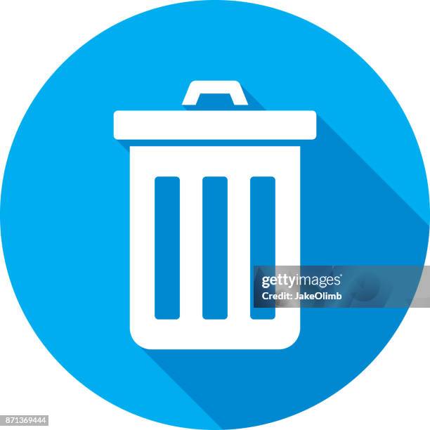 trashcan icon silhouette - sanitation worker stock illustrations