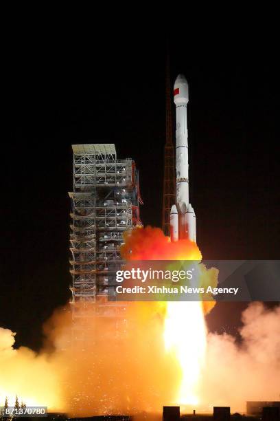 Nov. 5 -- China launched two BeiDou-3 satellites into space via a single carrier rocket to support its global navigation and positioning network at...