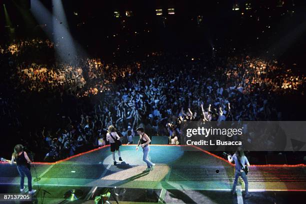 Australian group AC/DC performs at the Nassau Coliseum, Uniondale, New York, September 20, 1986.