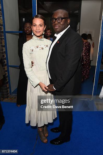 Alicia Vikander and Edward Enninful attend a dinner hosted by... News