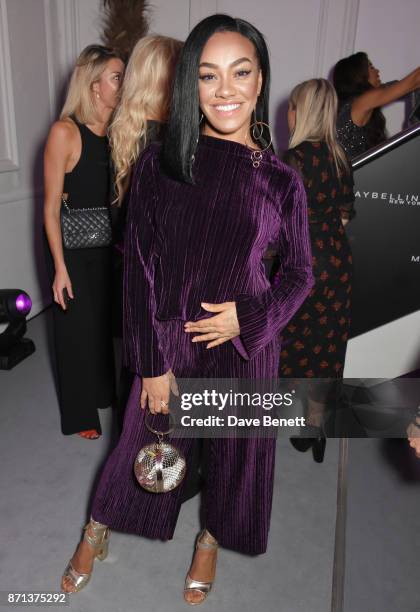 Karis Anderson attends a party hosted by Gigi Hadid to launch her new limited-edition Maybelline collection on November 7, 2017 in London, England.