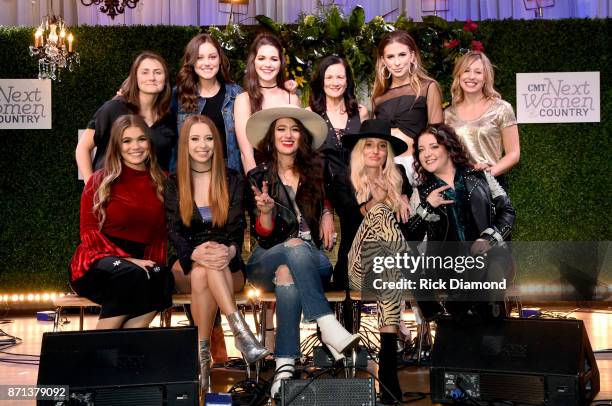 Songwriter Erin Enderlin, singer-songwriters Bailey Bryan, Hannah Ellis, Hosts Senior Vice President of Music Strategy for CMT Leslie Fram,...