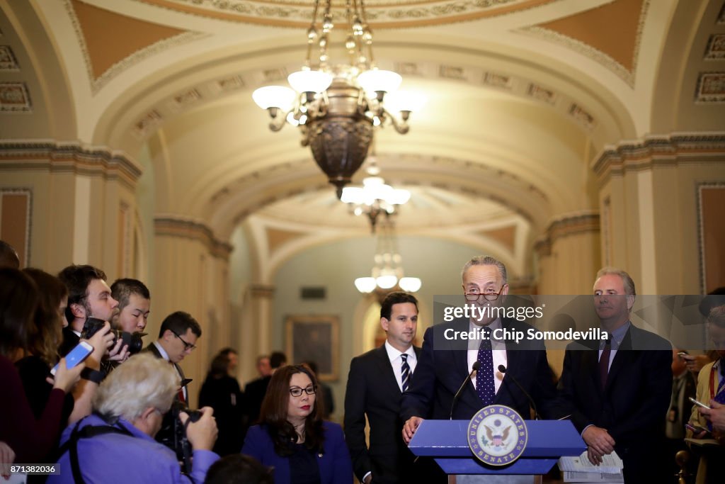Senate Lawmakers Speak To The Media After Their Weekly Policy Luncheons