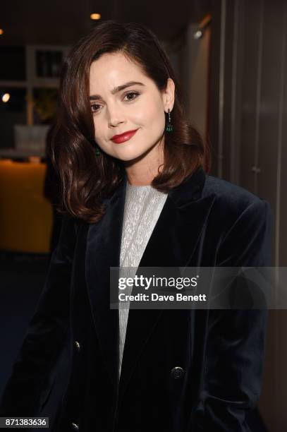 Jenna Coleman attends a dinner hosted by Jonathan Newhouse and Albert Read for Edward Enninful to celebrate the December issue of British Vogue at...