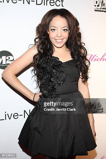 Singer Alexandra Alexis attends Chrisette Michele's "Epiphany" album release party at M2 Ultra Lounge on May 12, 2009 in New York City.
