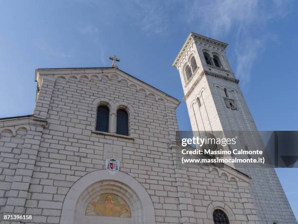 the church of foza (altopiano di asiago) - asiago italy stock pictures, royalty-free photos & images