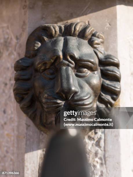 detail of the fountain in foza (altopiano di asiago) - altopiano stockfoto's en -beelden