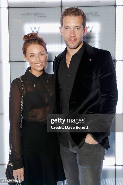 Jessica Ellerby and Nick Hendrix attend the official launch of The Perception at The W Hotel on November 7, 2017 in London, England.
