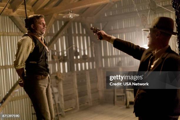 The Blessed Heart of Middle America" Episode 103 -- Pictured: Logan Marshall-Green as Creeley Turner, Christopher Heyerdahl as Don Berryman --