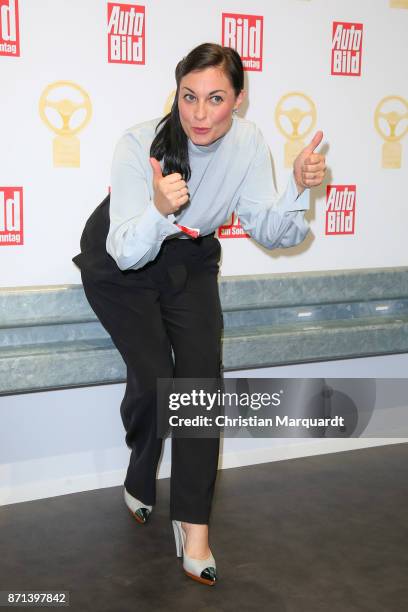 Lina van de Mars attends the 'Goldenes Lenkrad' Award at Axel Springer Haus on November 7, 2017 in Berlin, Germany.