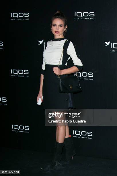 Spanish actress Veronica Echegui attends the 'IQOS' presentation at the Nubel restaurant on November 7, 2017 in Madrid, Spain.