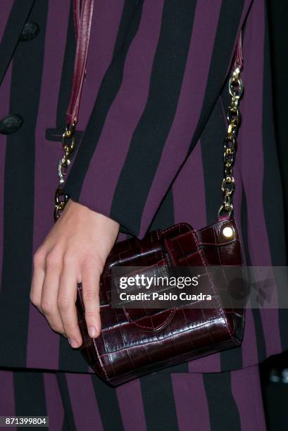 Spanish actress Macarena Garcia attends the 'IQOS' presentation at the Nubel restaurant on November 7, 2017 in Madrid, Spain.